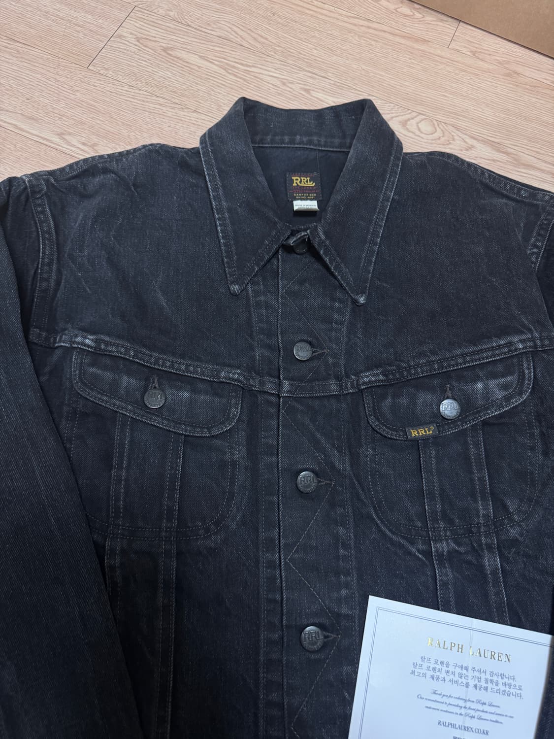 RRL 더블알엘 Lot.271 블랙 트러커 자켓 L 멕시코산 상품이미지2