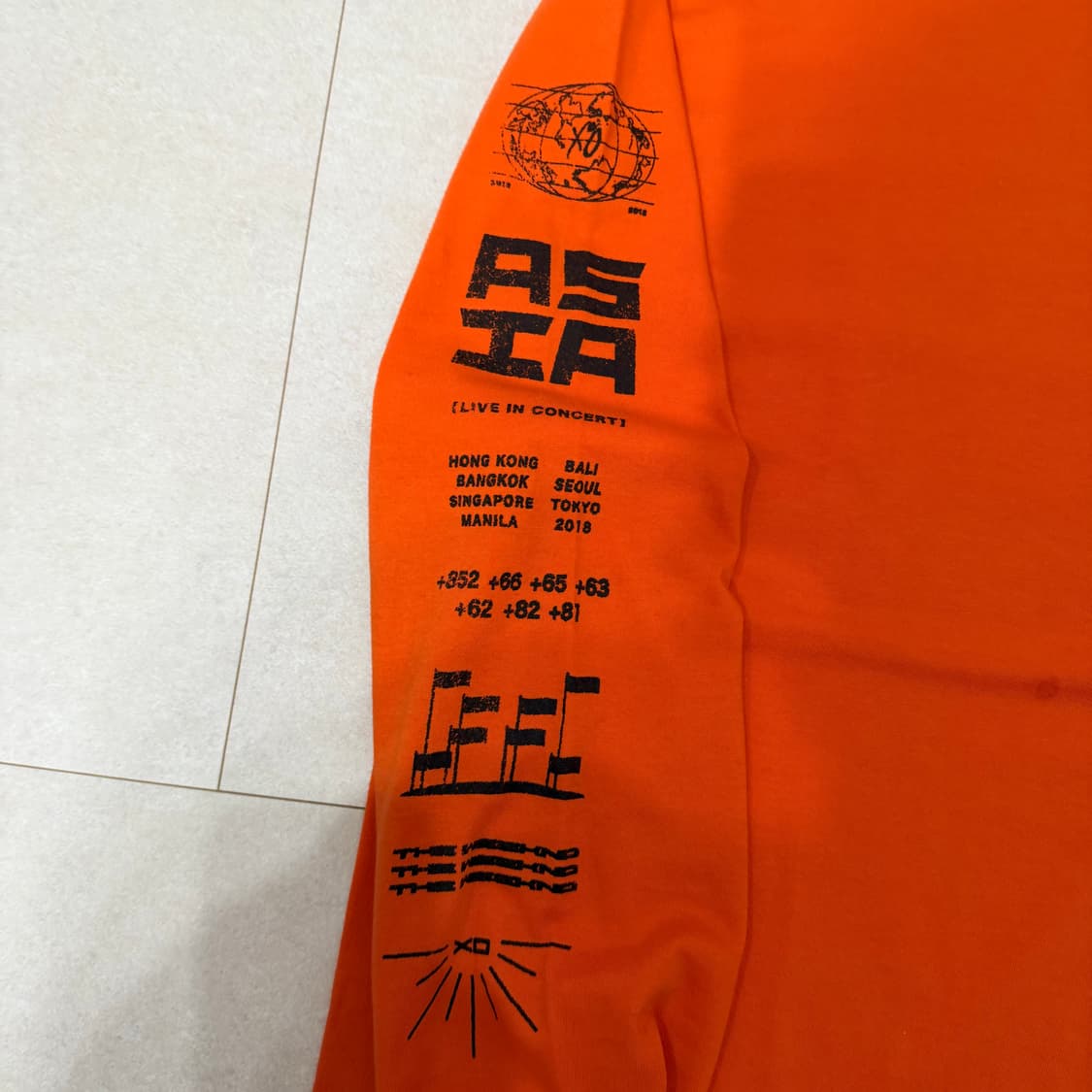 더 위켄드 아시아 투어 롱슬리브 오렌지 상품이미지4