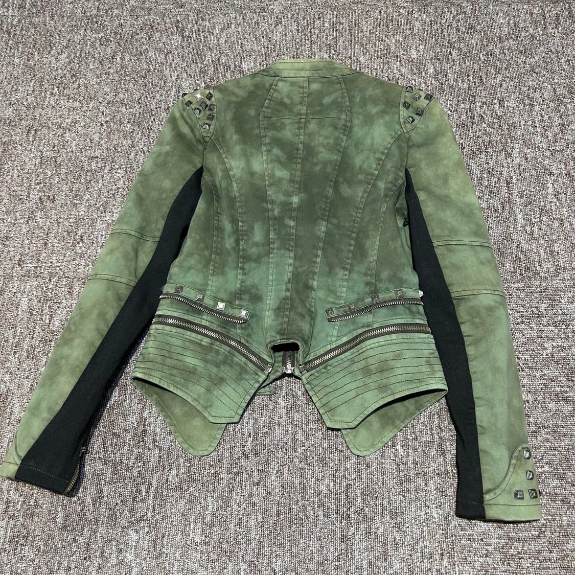 M) 스터드 라이더 지퍼 디테일 자켓 락 펑크 상품이미지4