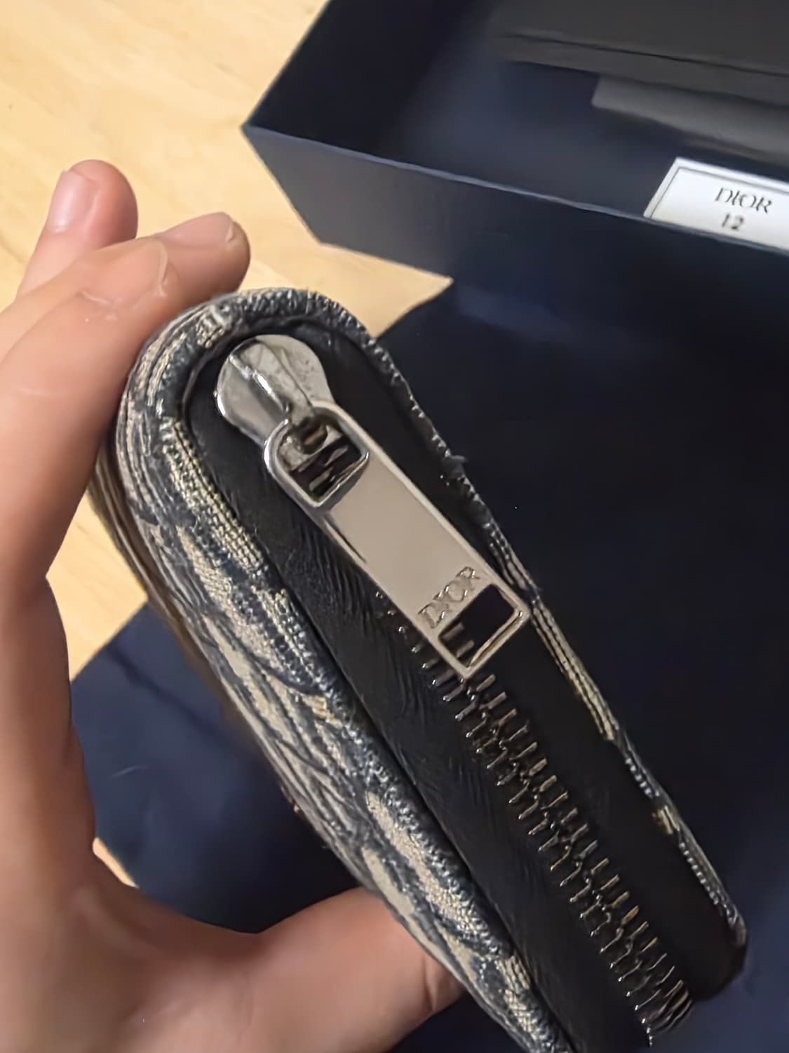 [풀구성] 디올 오블리크 지퍼 장지갑 베이지 지퍼돌이 상품이미지5