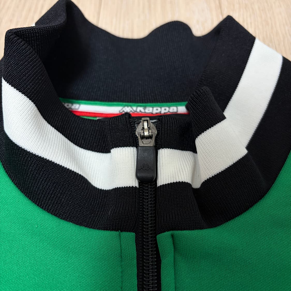 카파 올드스쿨 그린 화이트 블랙 배색 트랙탑 져지 상품이미지3