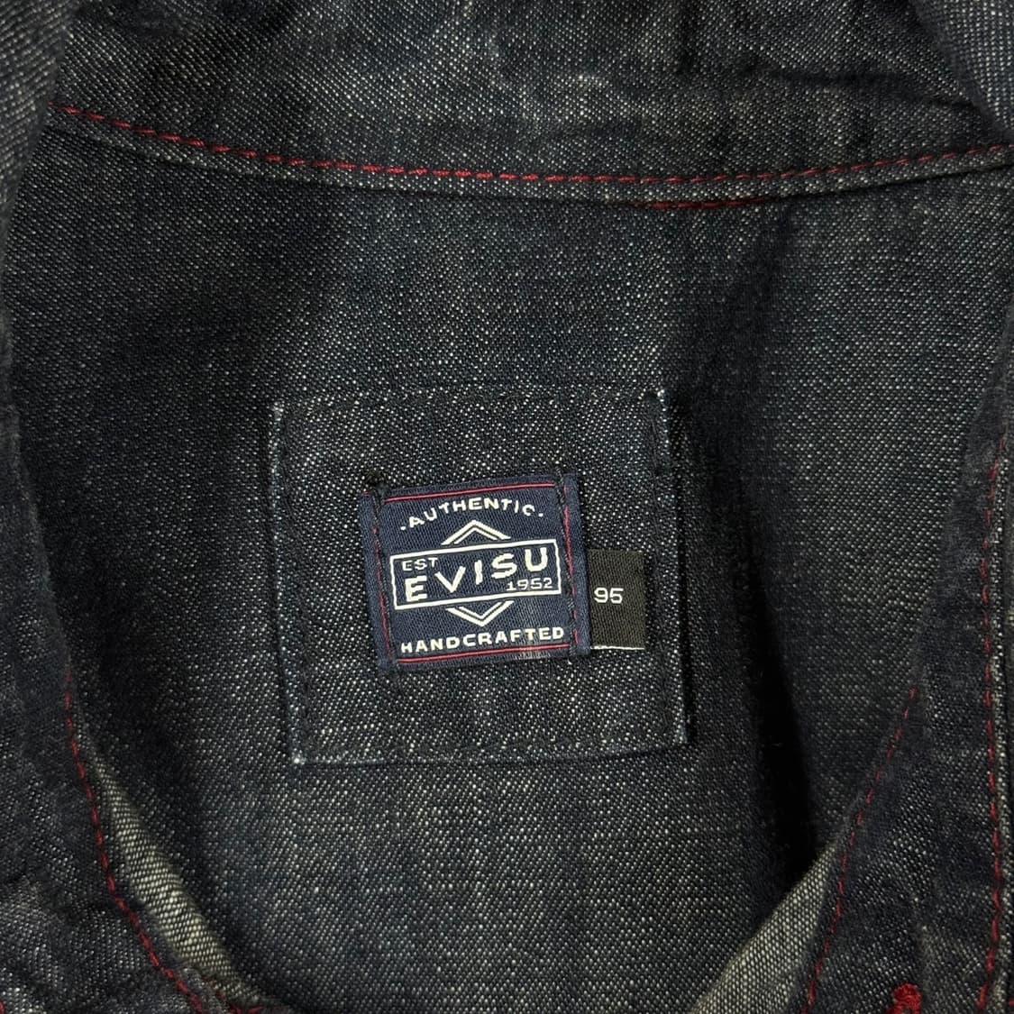 [95] 에비수 EVISU 로고 데님 청남방 셔츠 상품이미지5