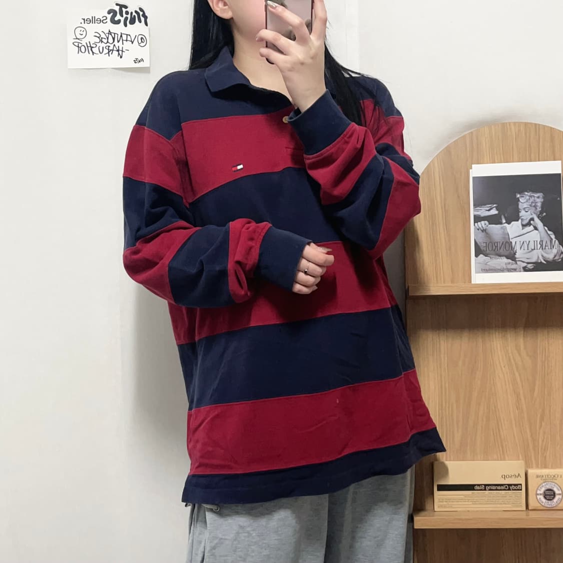 [정품] 타미 네이비 레드 럭비티 [ XL ] 상품이미지2