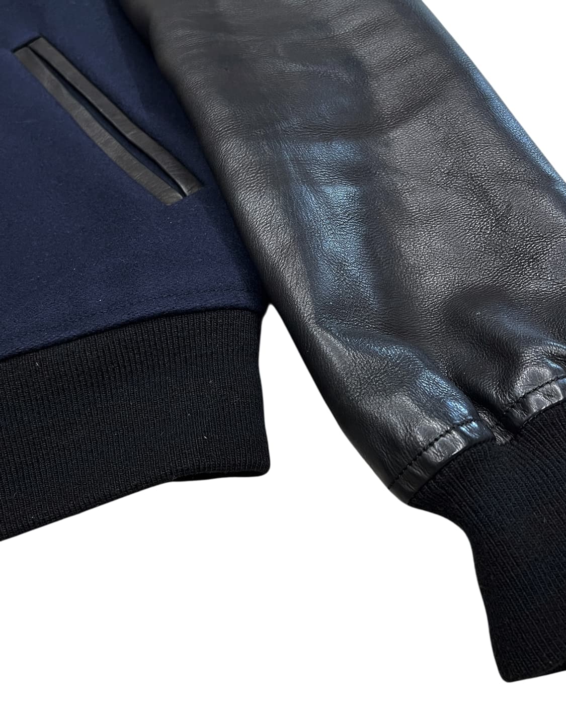 지방시 11AW 레더 슬리브 울 블루종 상품이미지6