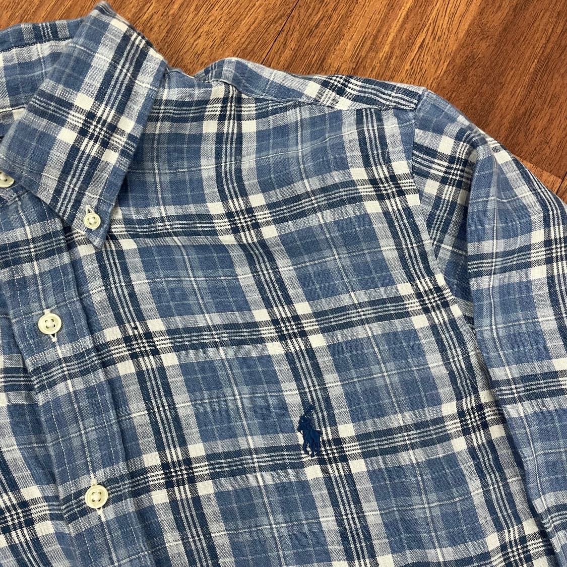 폴로 체크 린넨 셔츠 상품이미지2