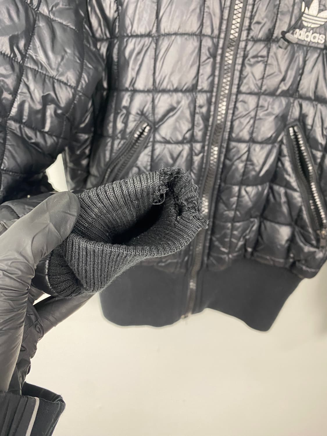 아디다스 빈티지 블랙 퀄팅 경량 패딩 자켓 85 상품이미지6
