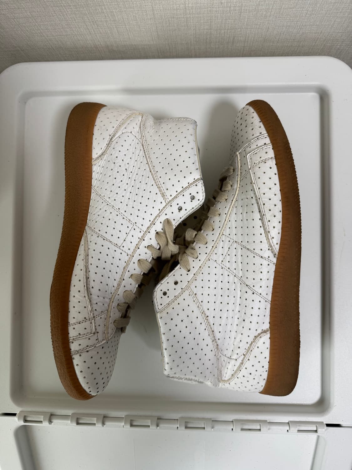 마르지엘라 펀칭 레더 하이탑 상품이미지4