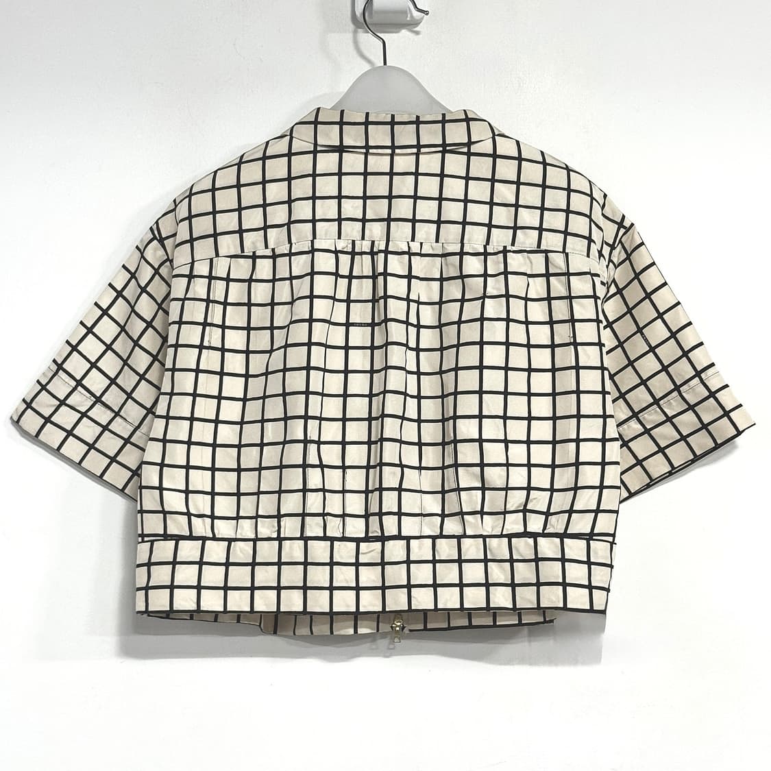 프라다 체크 크롭 셔츠 집업 자켓 상품이미지5