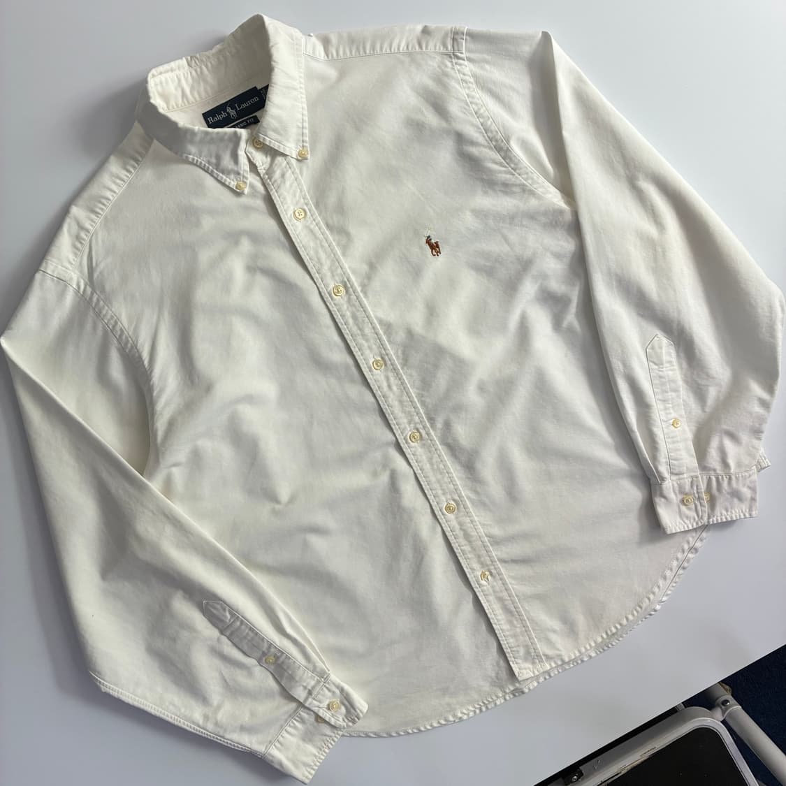 Polo 폴로 랄프로렌 90‘s 화이트 옥스포드 오버핏 셔츠 상품이미지2