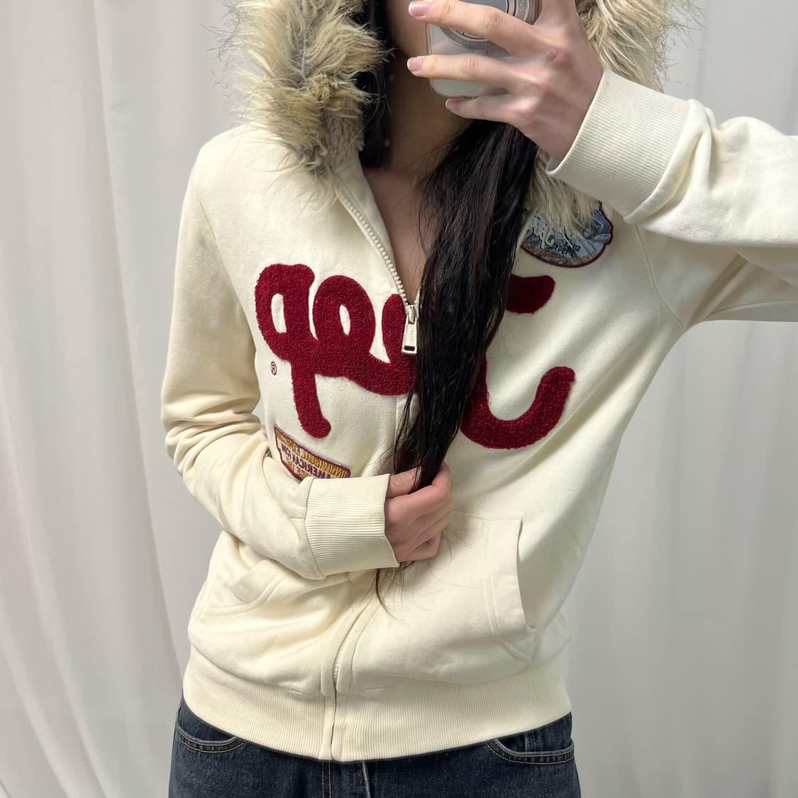 JEEP Ivory Wolf-jaw Hoodie Zip-up 상품이미지2