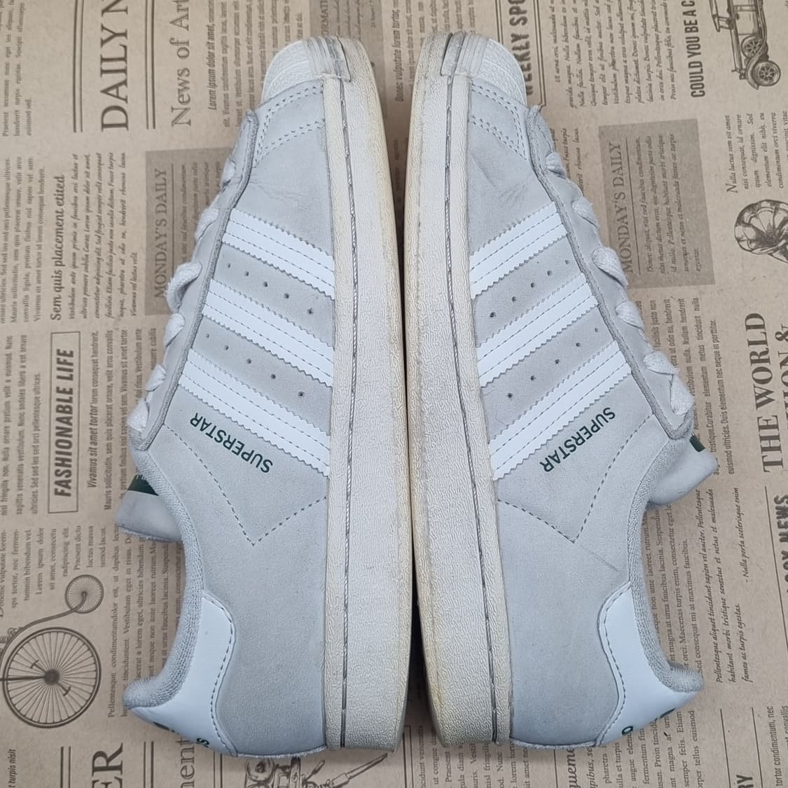 아디다스 슈퍼스타 화이트다크그린 운동화235 상품이미지5