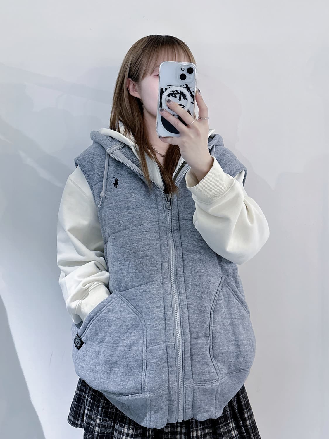 폴로랄프로렌 그레이 포니 후드 베스트 상품이미지2