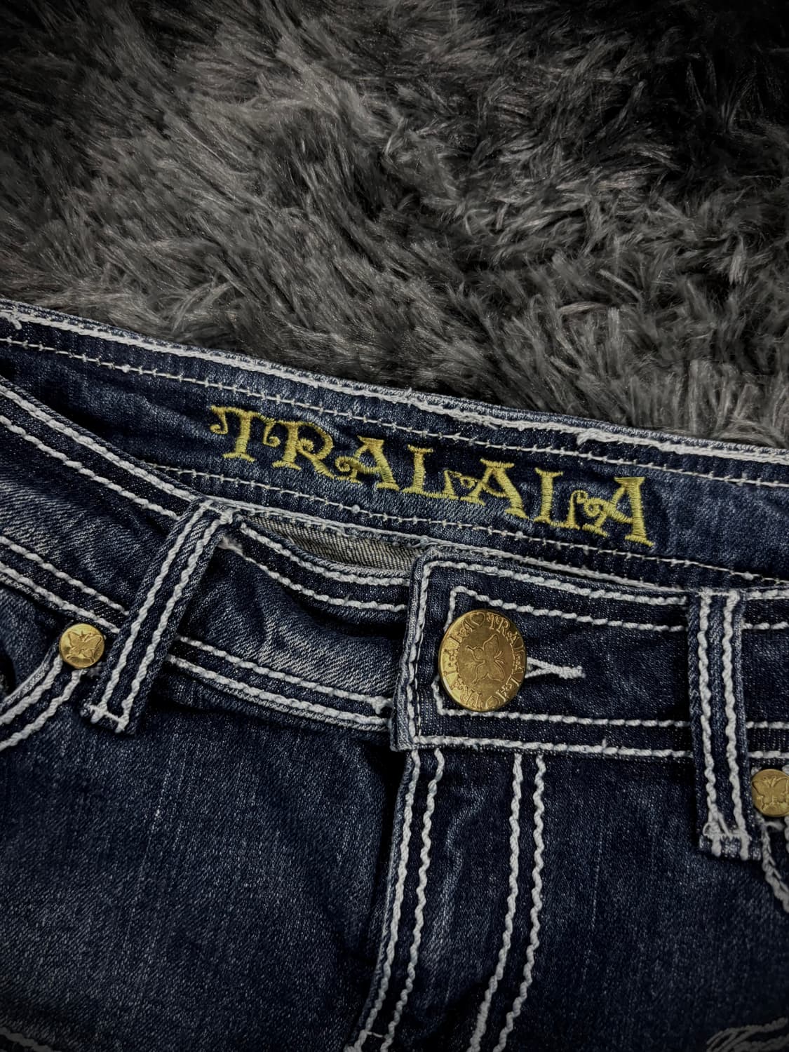 Tralala 금장 데님 플리츠 숏스커트 상품이미지5