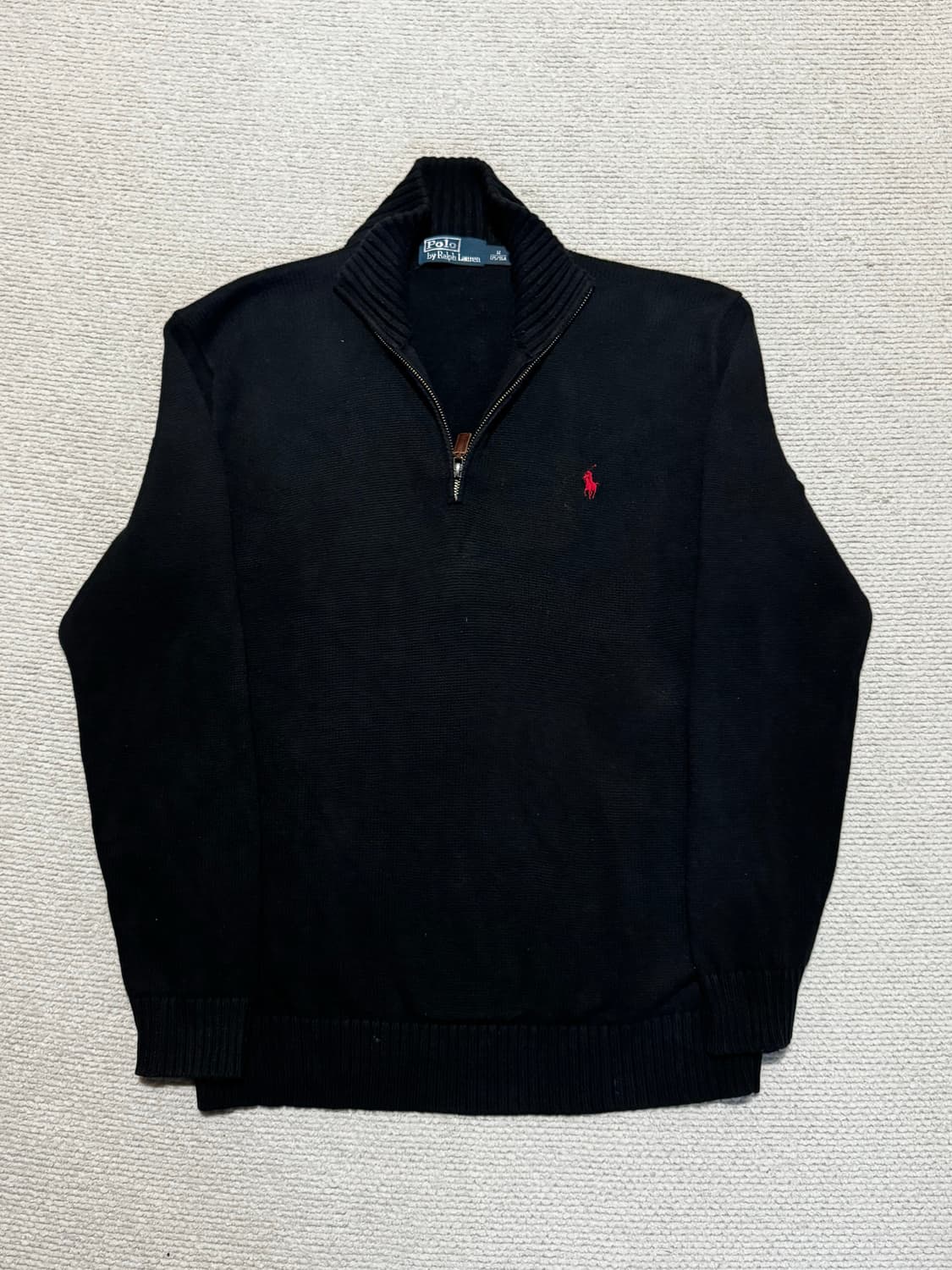 폴로랄프로렌 블랙 쿼터집업 M사이즈 상품이미지3