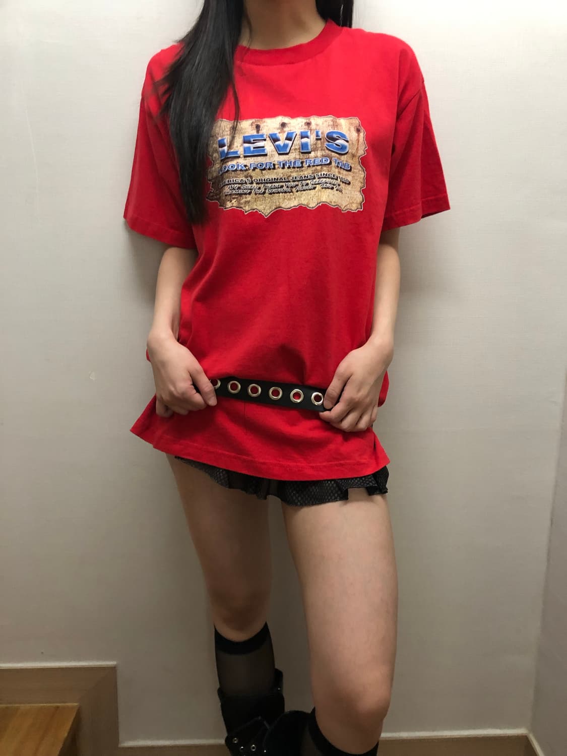 빈티지 리바이스 레드 반팔 상품이미지2