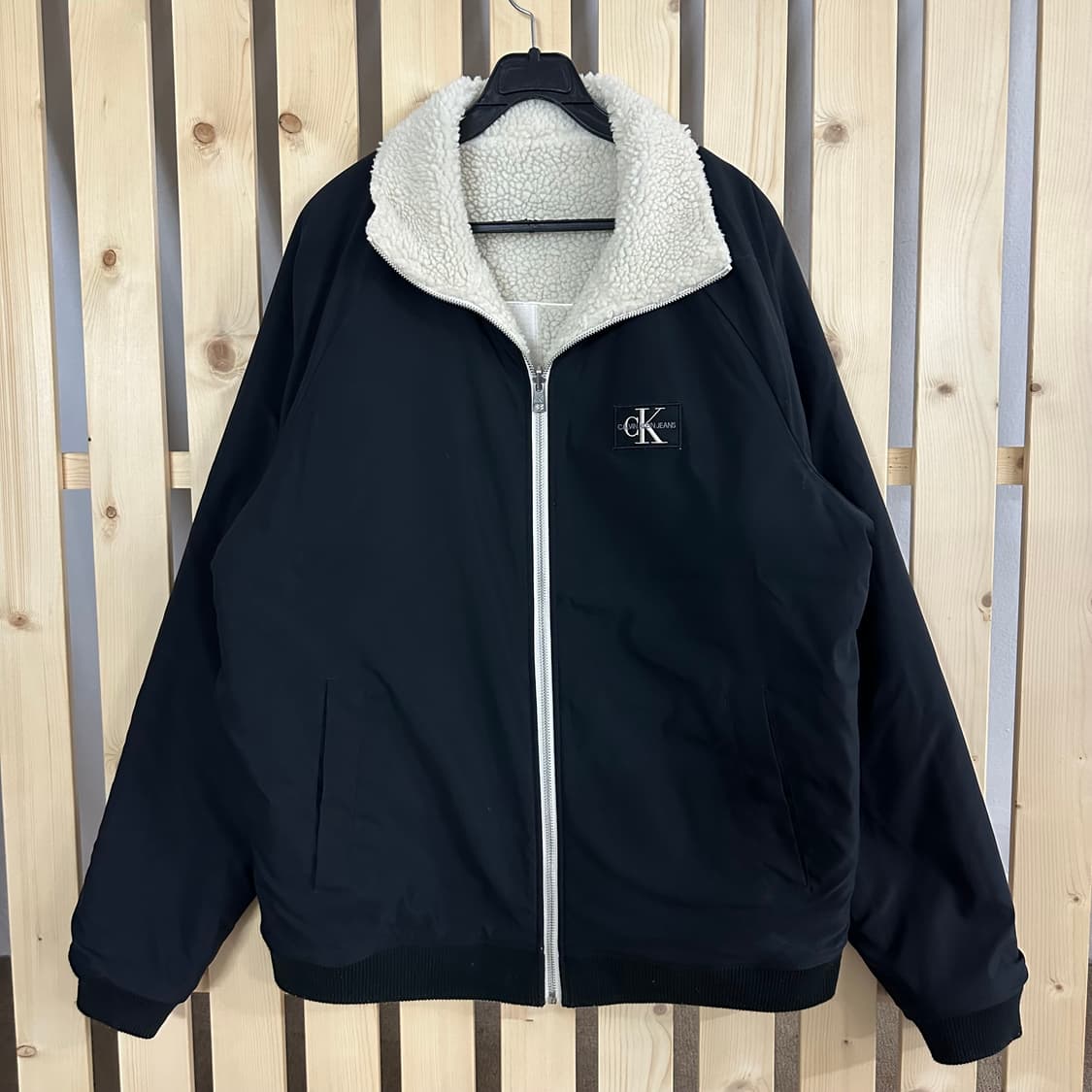 (L) 캘빈클라인 리버시블 양털 플리스 자켓 양면 상품이미지2