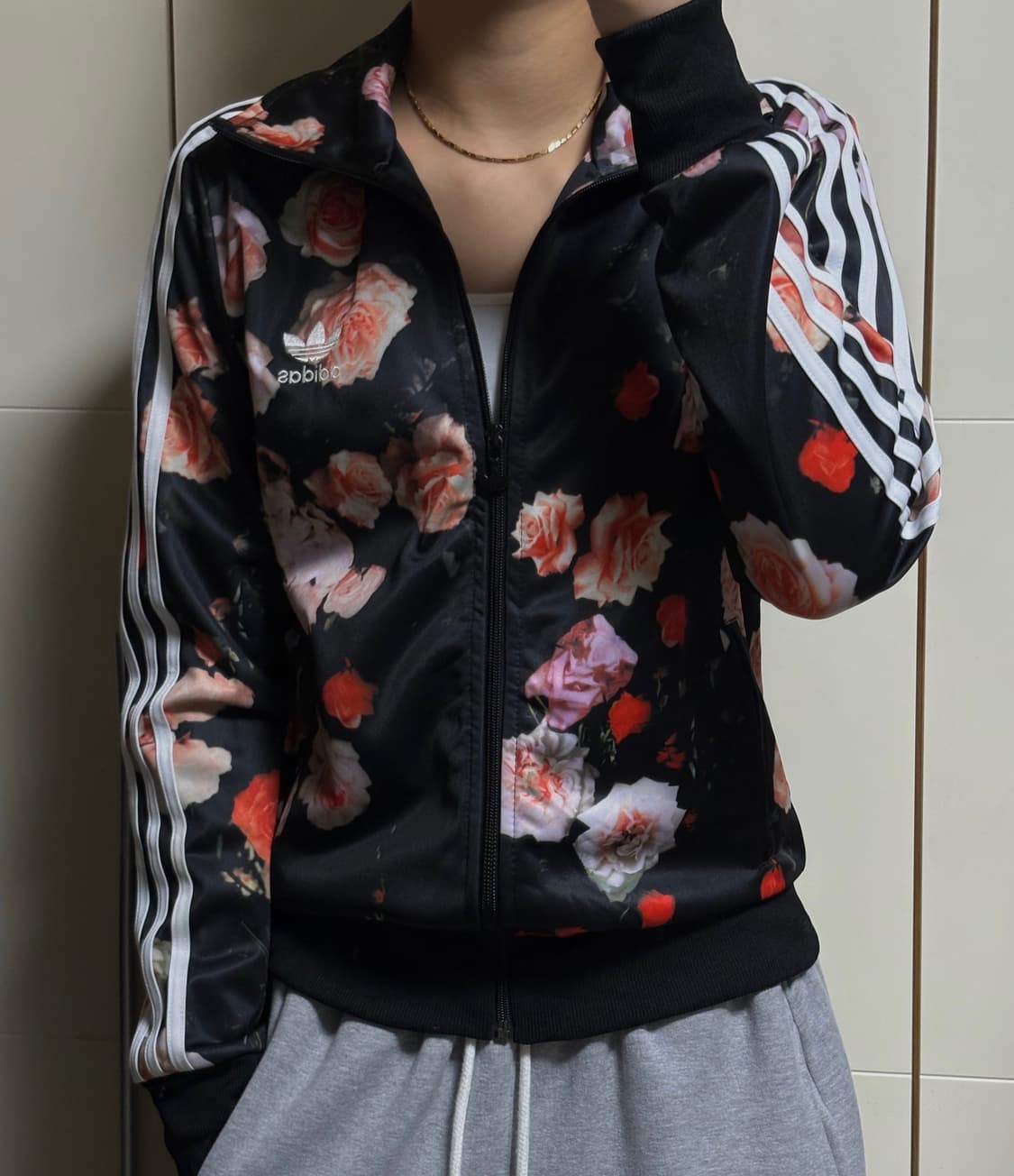 아디다스 플라워 블랙 져지 상품이미지1