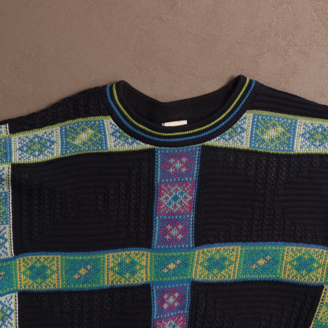 90's 빈티지 아크릴 패턴 니트 A1790 상품이미지2
