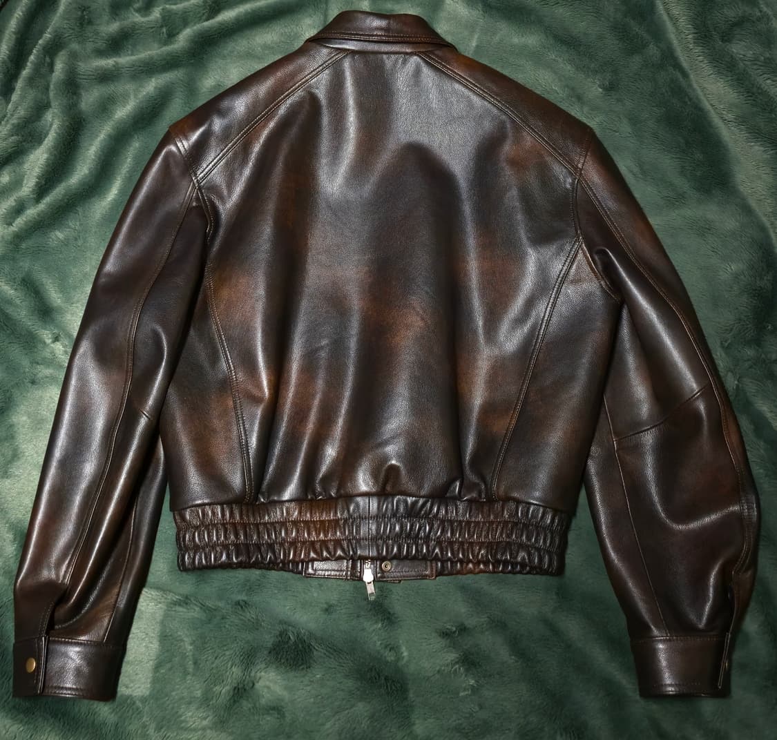 [46] 엘무드 헥터 고트 레더 블루종 자켓 다크 브라운 상품이미지2