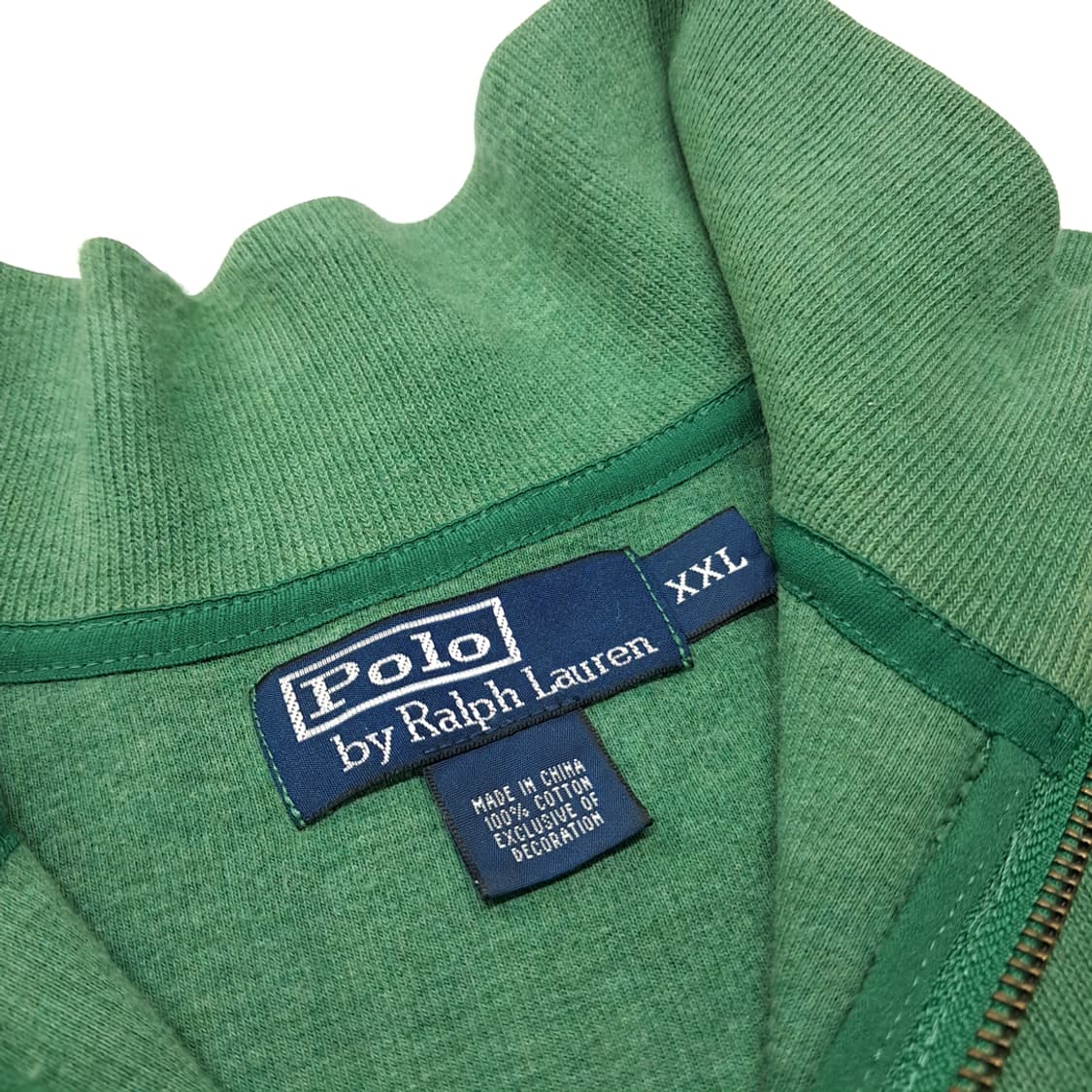 CN856 2XL 폴로 랄프로렌 옐로우그린 하프집업 긴팔 니트 스웨터 상품이미지4