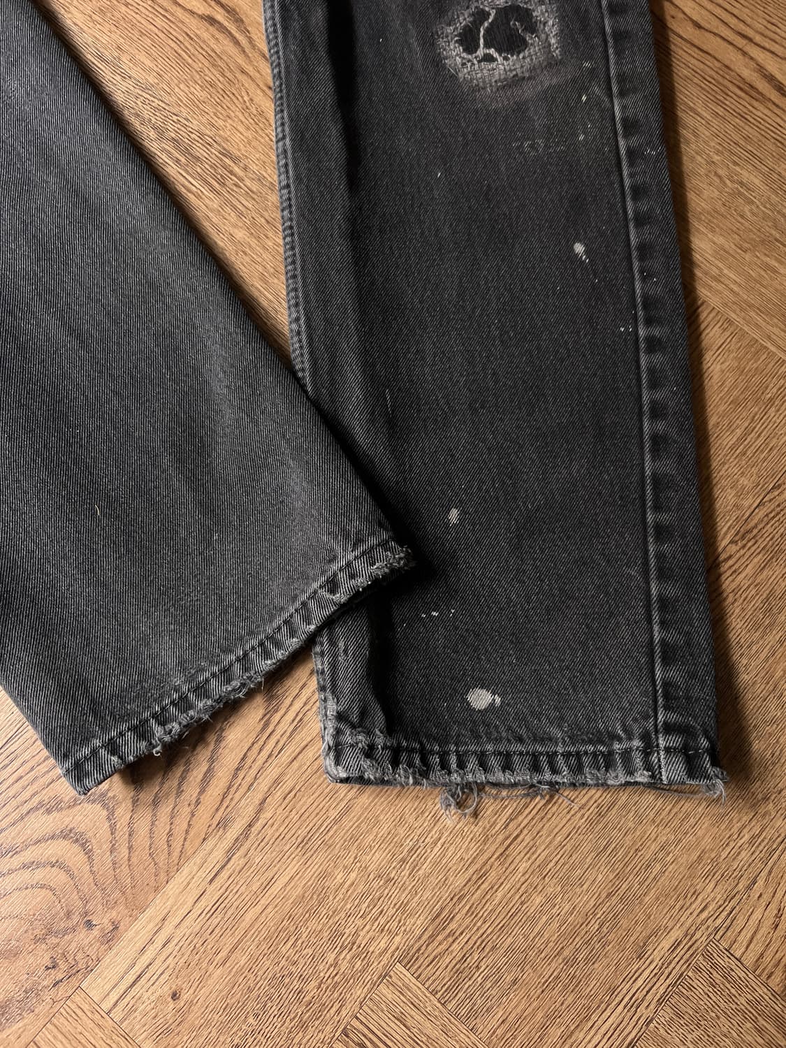 [34]리바이스 505 빈티지 리페어드 흑청 데님 팬츠 상품이미지7