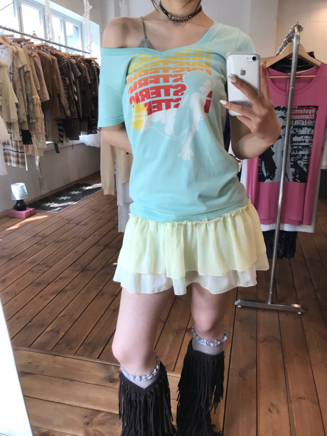 히스테릭글래머 민트 프린팅 티셔츠 상품이미지4