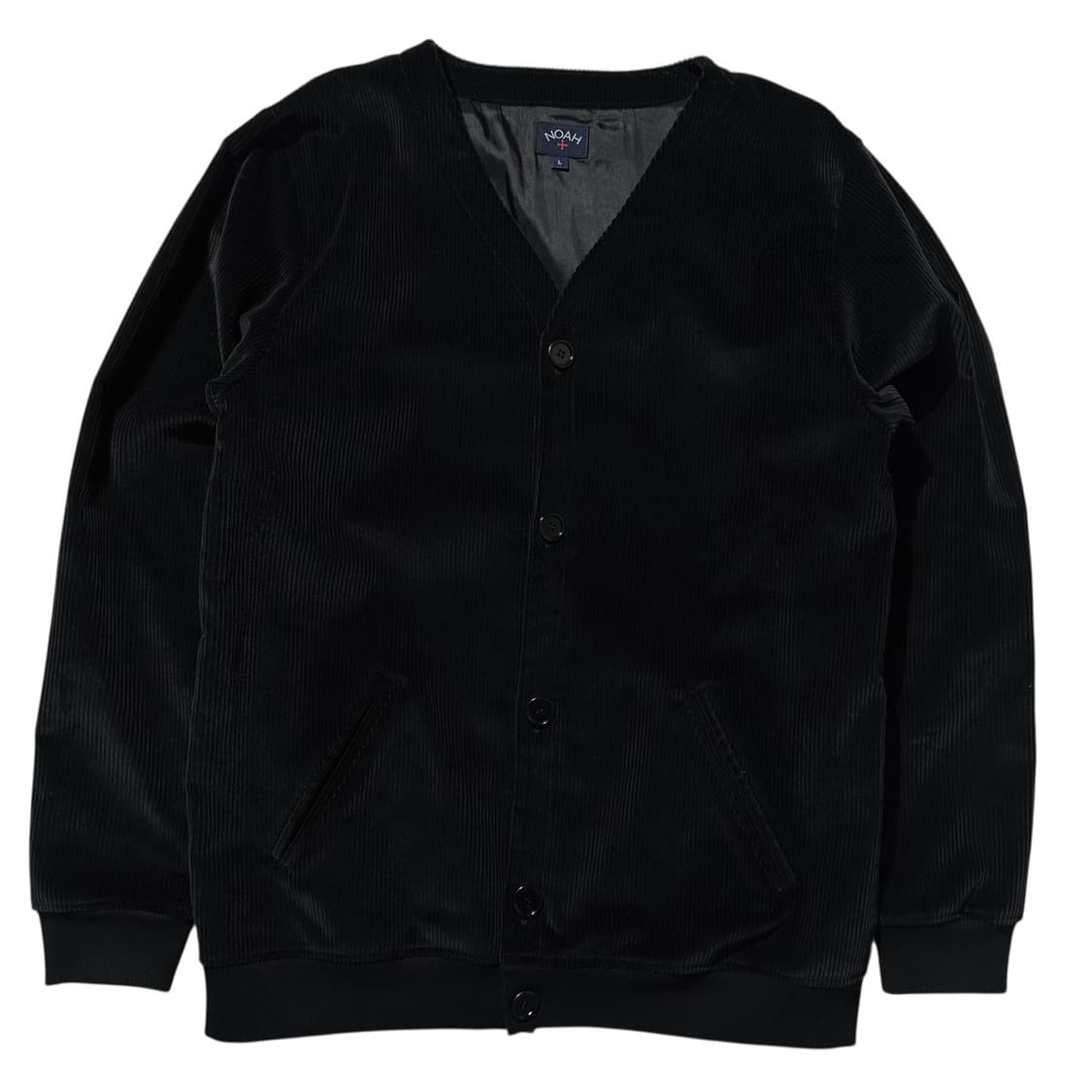 노아 코듀로이 V넥 가디건 자켓 블랙 상품이미지1
