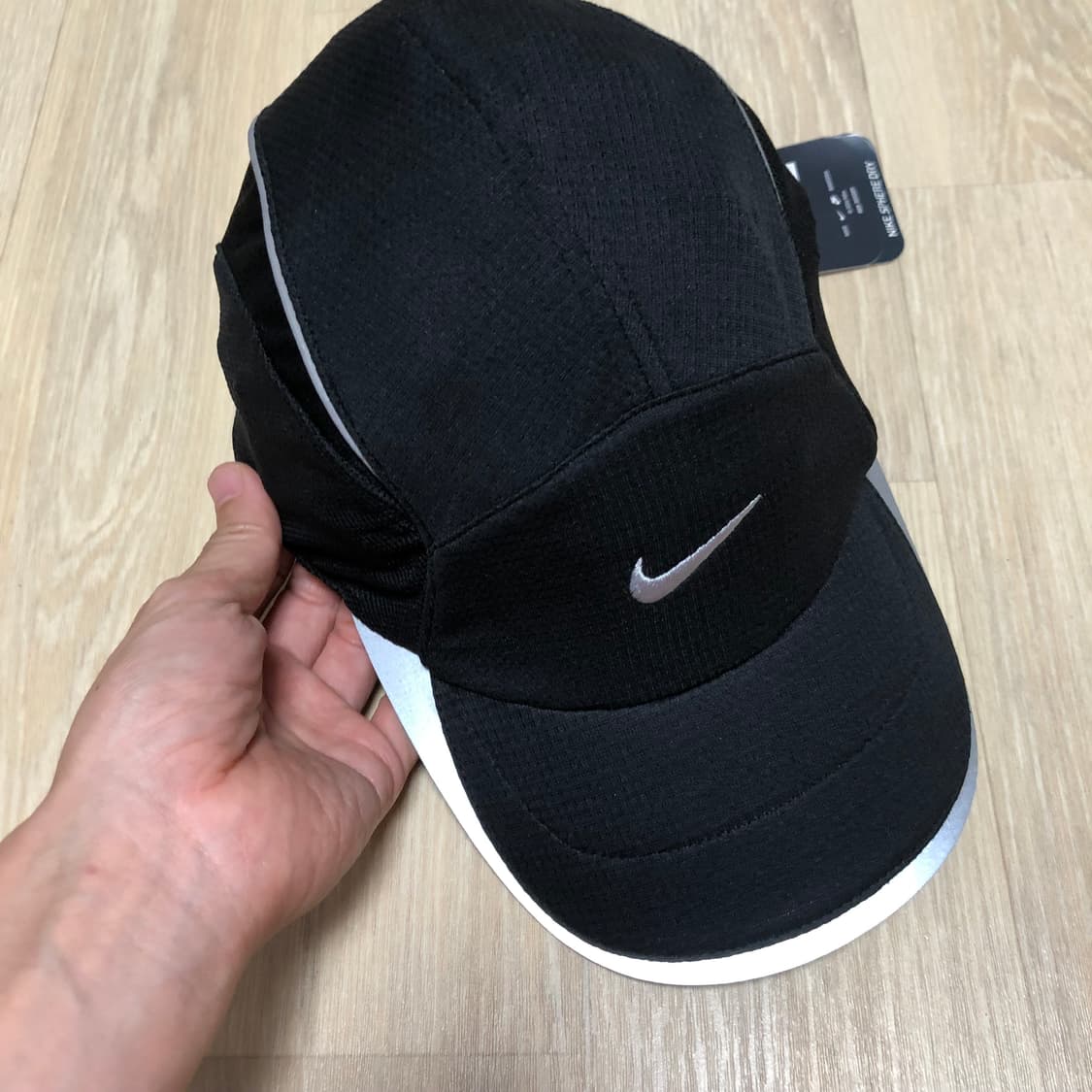 (ONE SIZE) 00's 새상품 나이키 스피어드라이 스카치러닝캡 블랙 상품이미지3