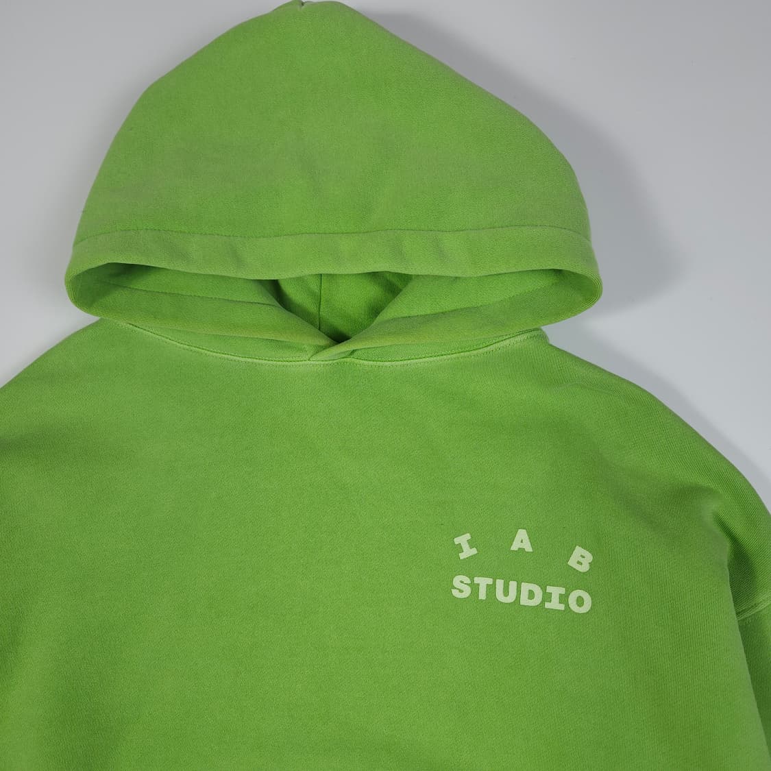 아이앱스튜디오 피그먼트 후드티 애플그린 상품이미지2