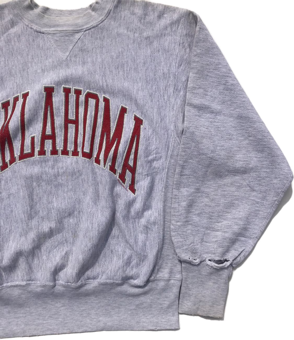 미국 빈티지 구제 멜란지 그레이 리버스위브 맨투맨 상품이미지5