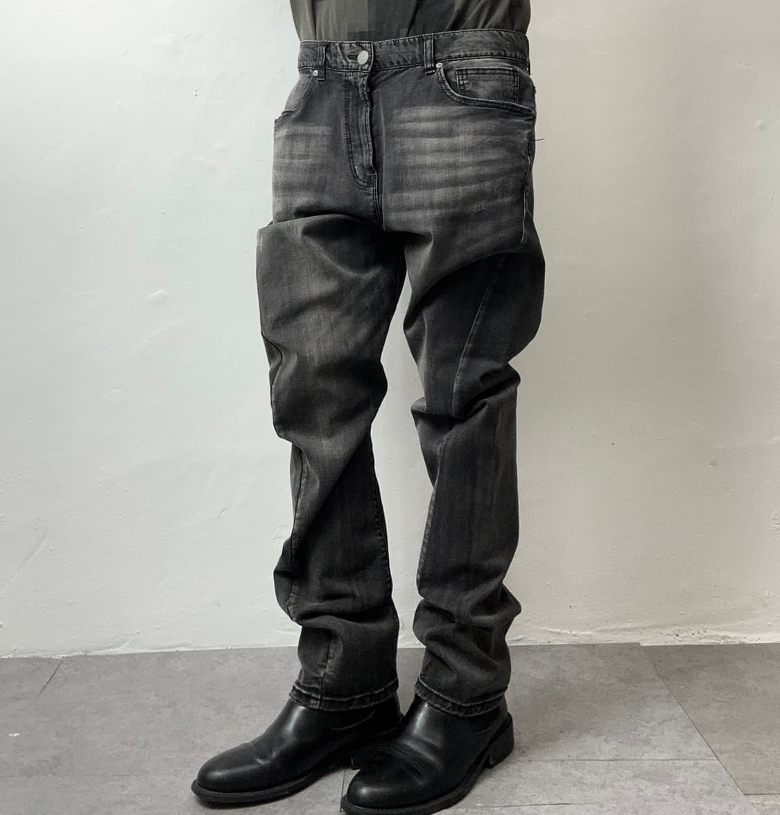 EVISU Black Faded Seagull Graphic Denim  상품이미지1