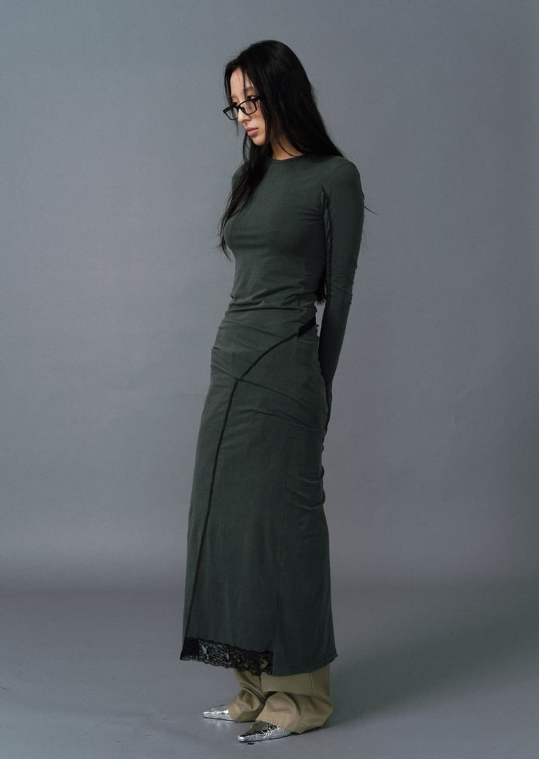 에스이오 백홀 레이스 져지 드레스 상품이미지2