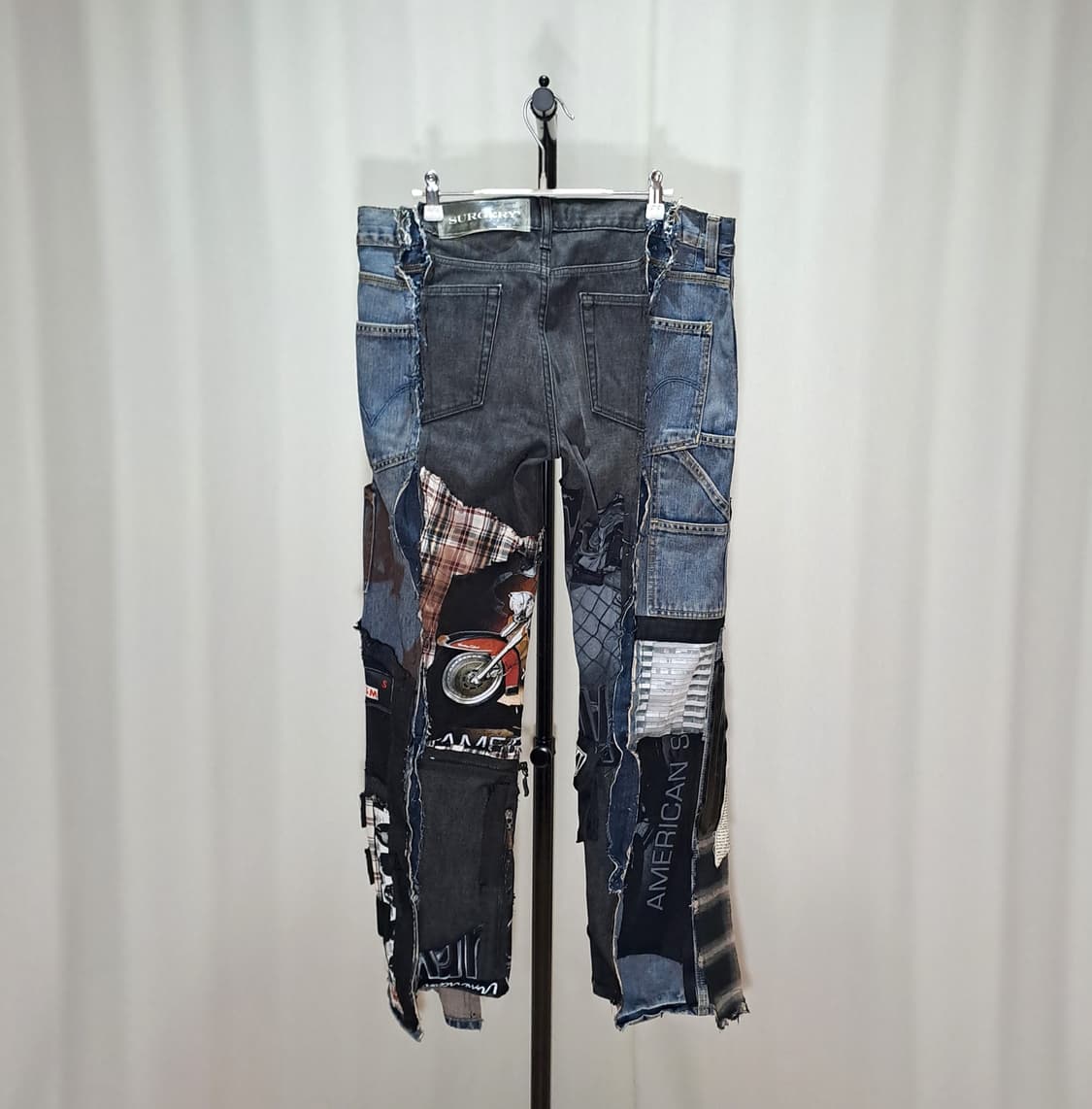 (택포) 써저리 패치워크 데님팬츠 34 B628 상품이미지4