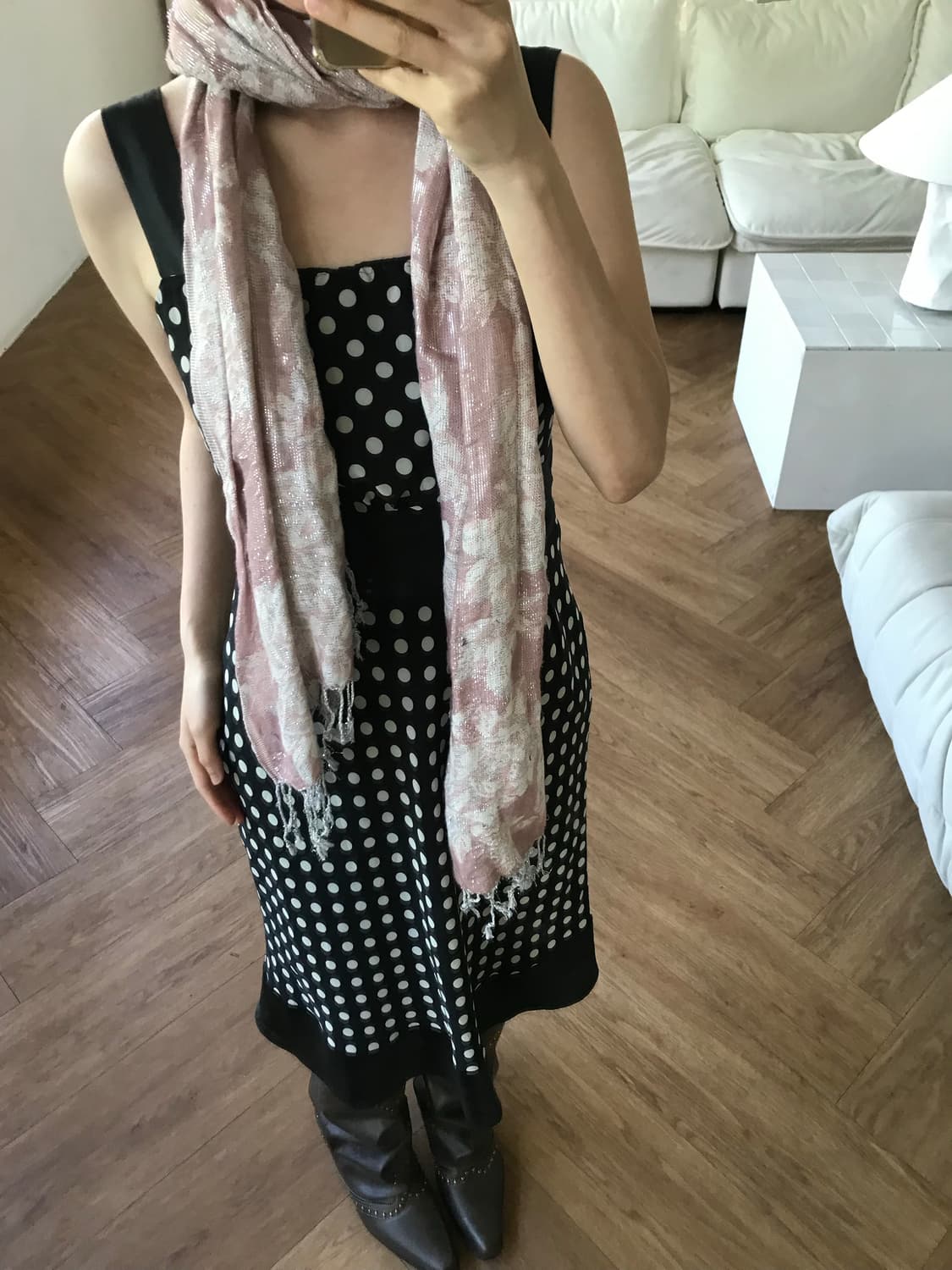 vintage pink scarf 상품이미지4