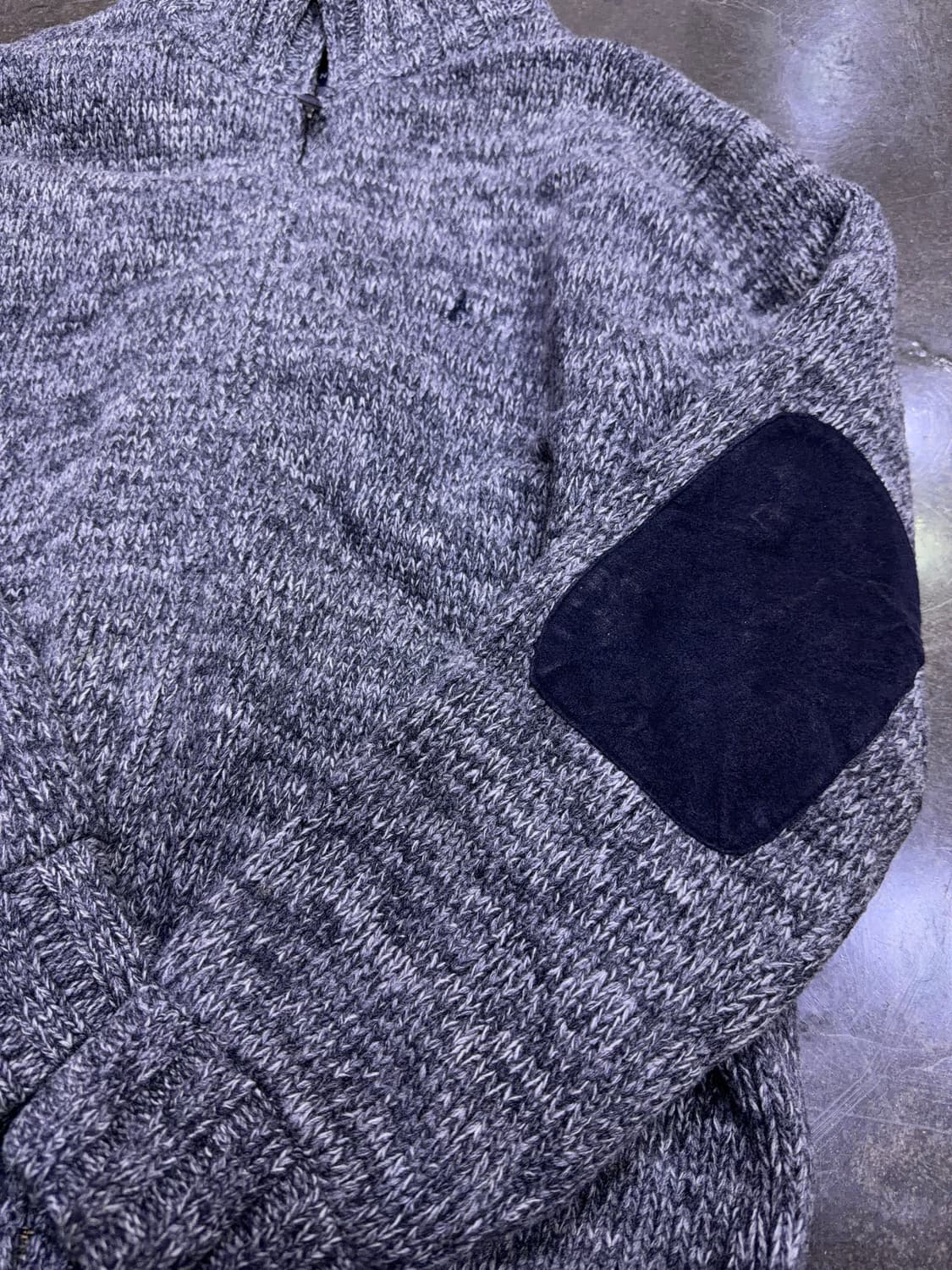 빈폴 클래식 보카시 헤비 울 니트 집업 체크패턴 스웨터 100 상품이미지8