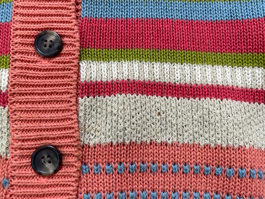 빈티지 cam 멀티컬러 코튼 가디건 상품이미지4