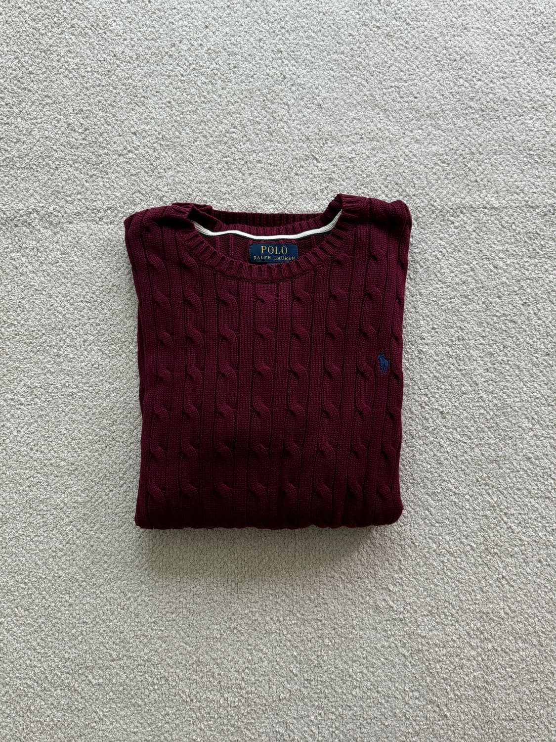 (새상품/정품) 폴로랄프로렌 보이즈 케이블니트 버건디 상품이미지1
