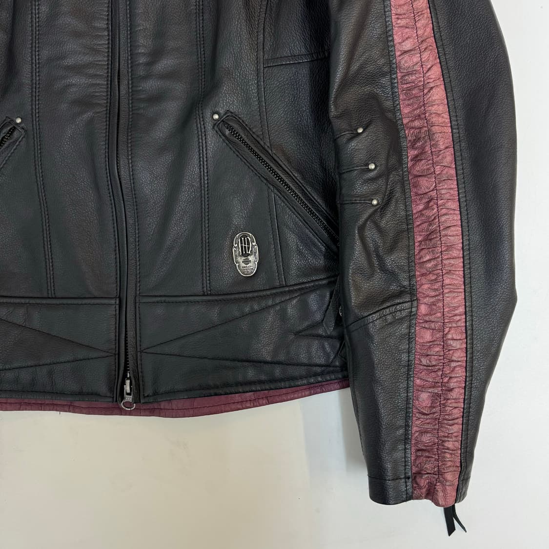 우먼 할리 데이비슨 블랙 레더 자켓  상품이미지3