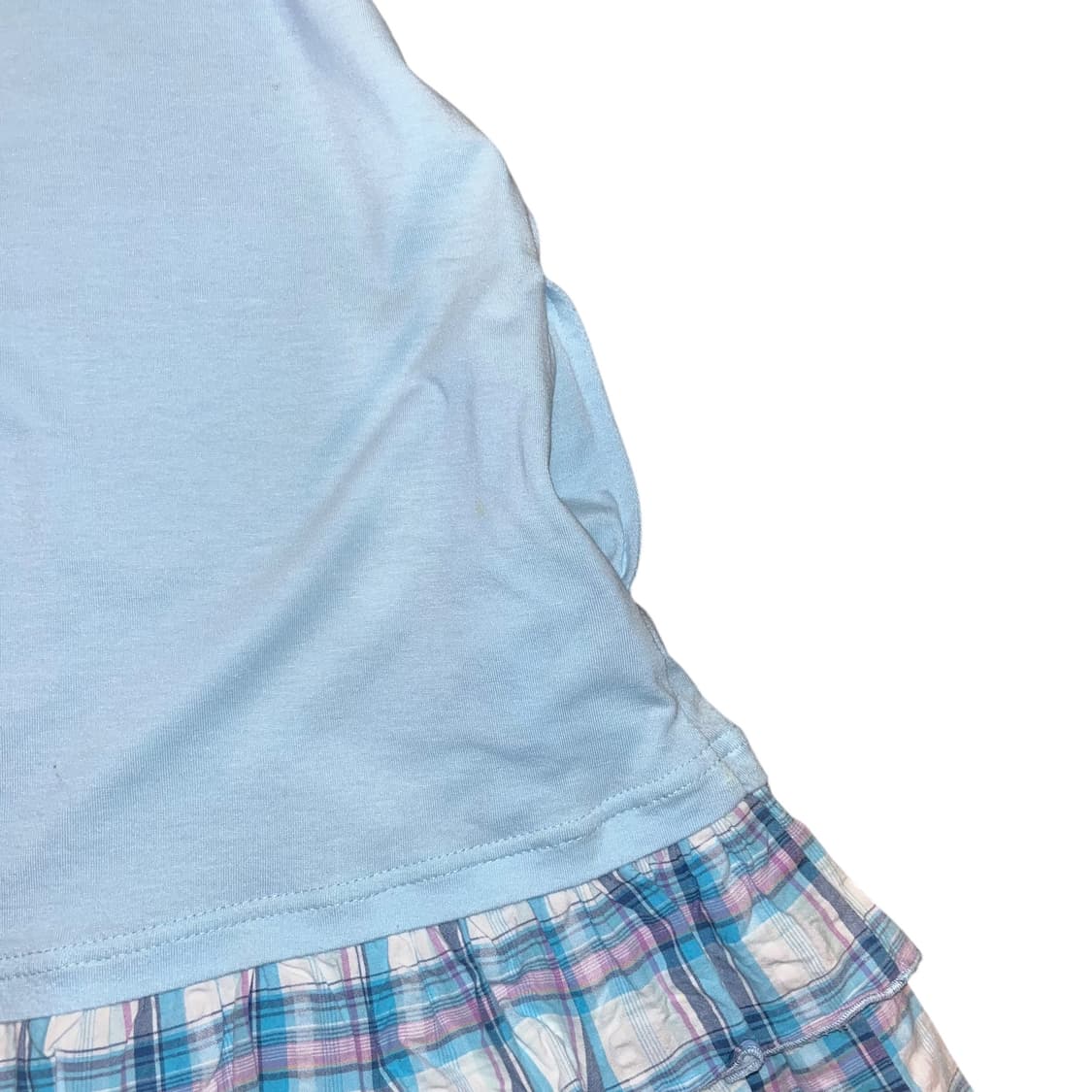 글리터 프린팅 체크스커트 레이어드 반팔 원피스 키치갸루y2k 상품이미지5