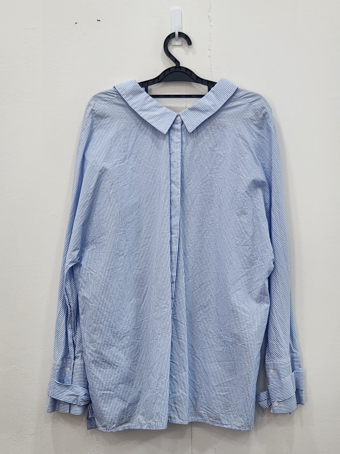 [S] 자라 ZARA 스트라이프 리본 블라우스 오버핏 상품이미지1