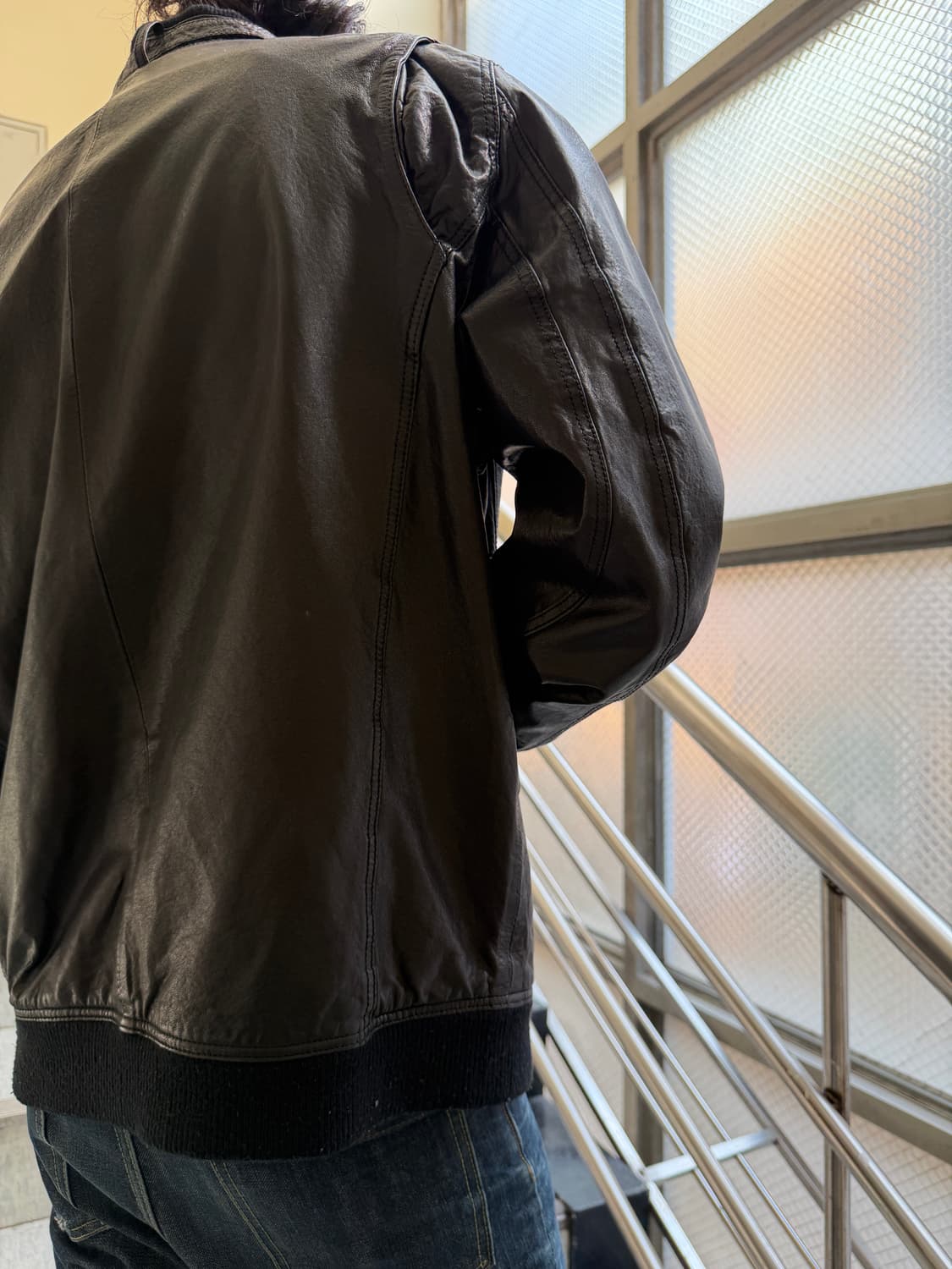 Perry Ellis lambskin biker jacket 상품이미지4
