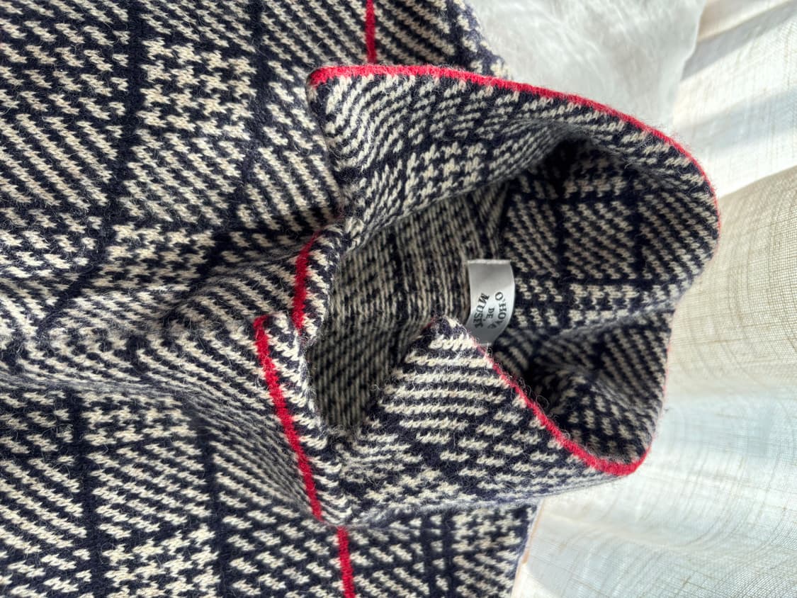 일본브랜드 울혼방 체크 가디건 상품이미지2