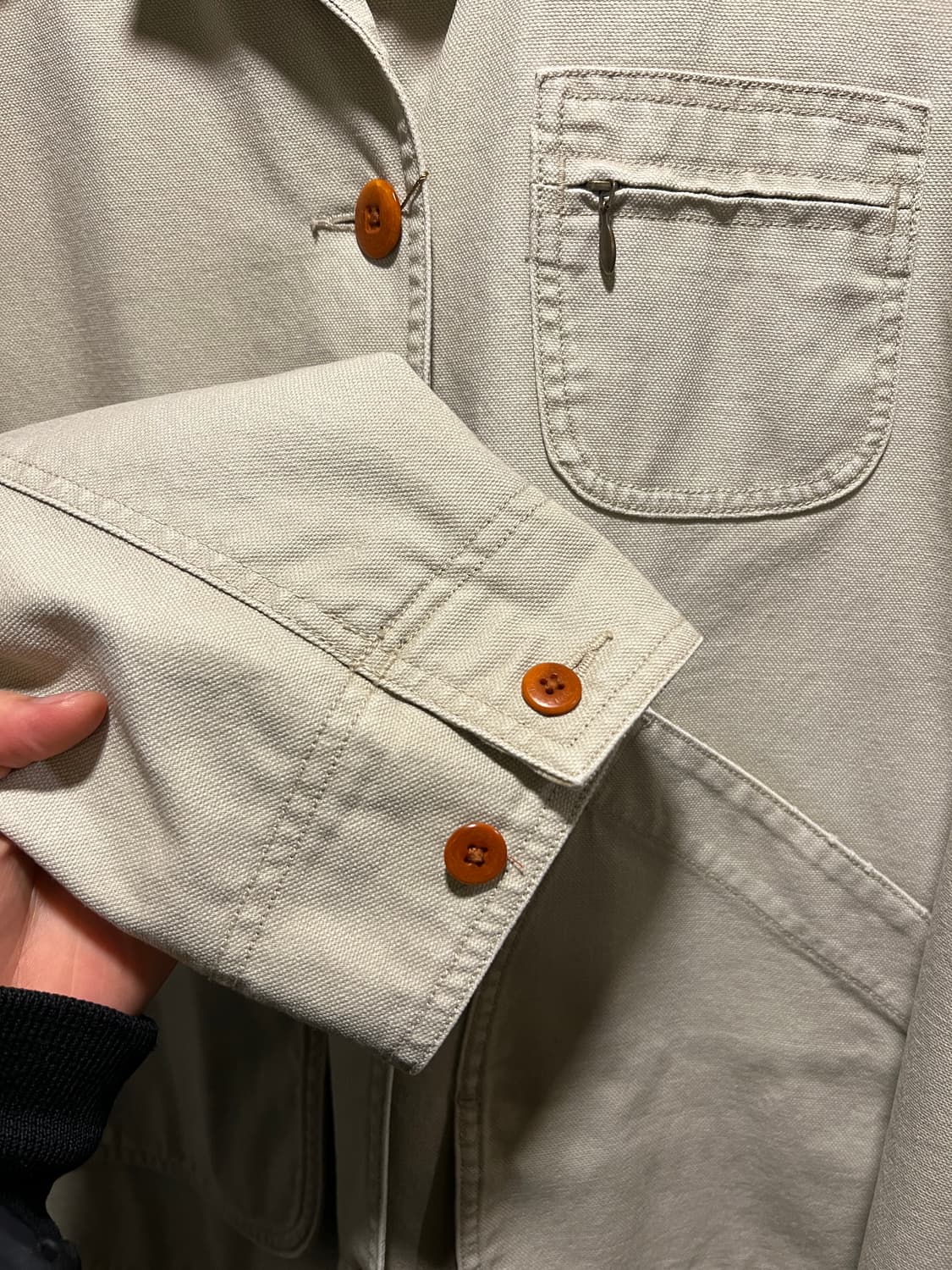 [L]L.L.Bean USA 엘엘빈 체크 라이닝 아이보리 헌팅 자켓 상품이미지5