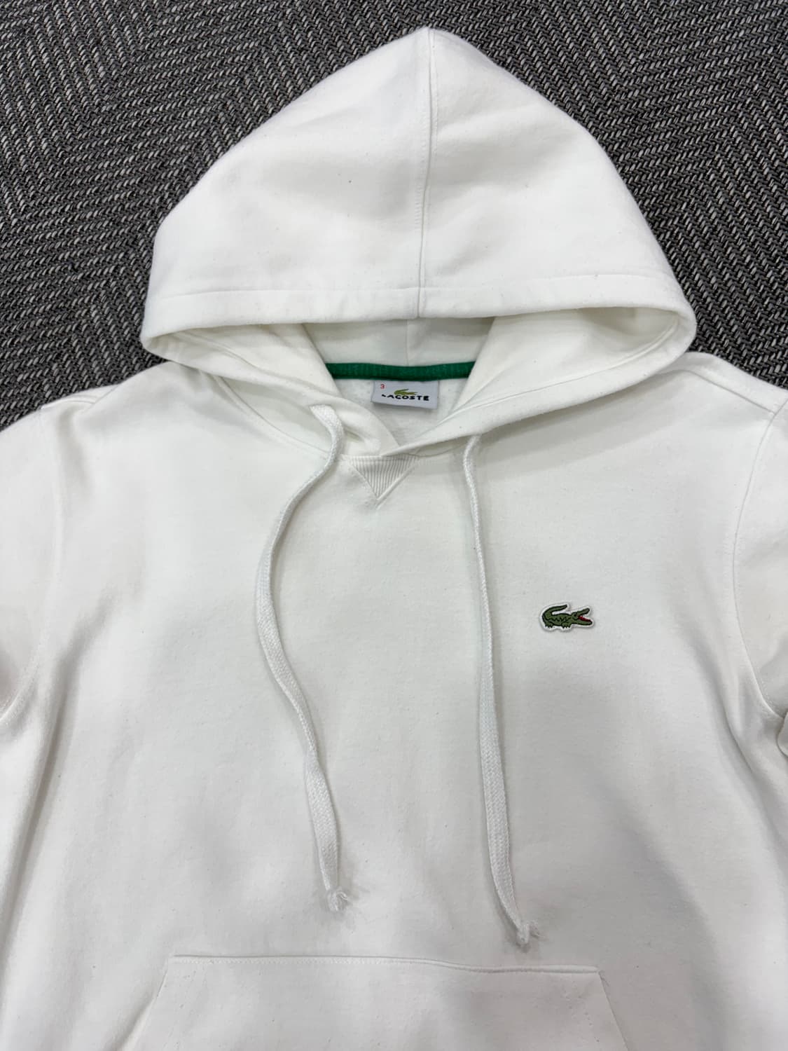 라코스테 후드티 화이트 상품이미지2