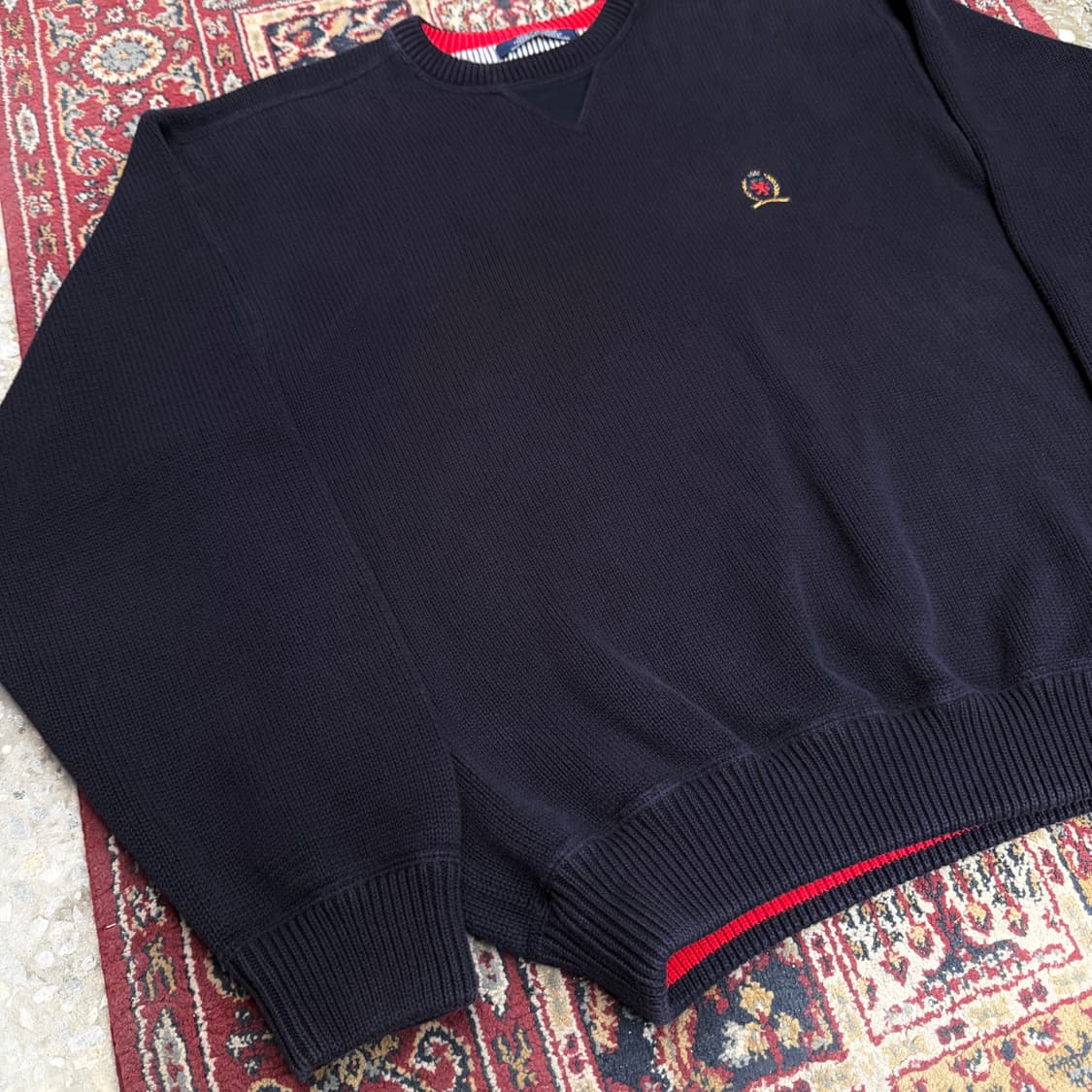90s 타미힐피거 월계수 헤비 코튼 니트 [ 105 ] 상품이미지4