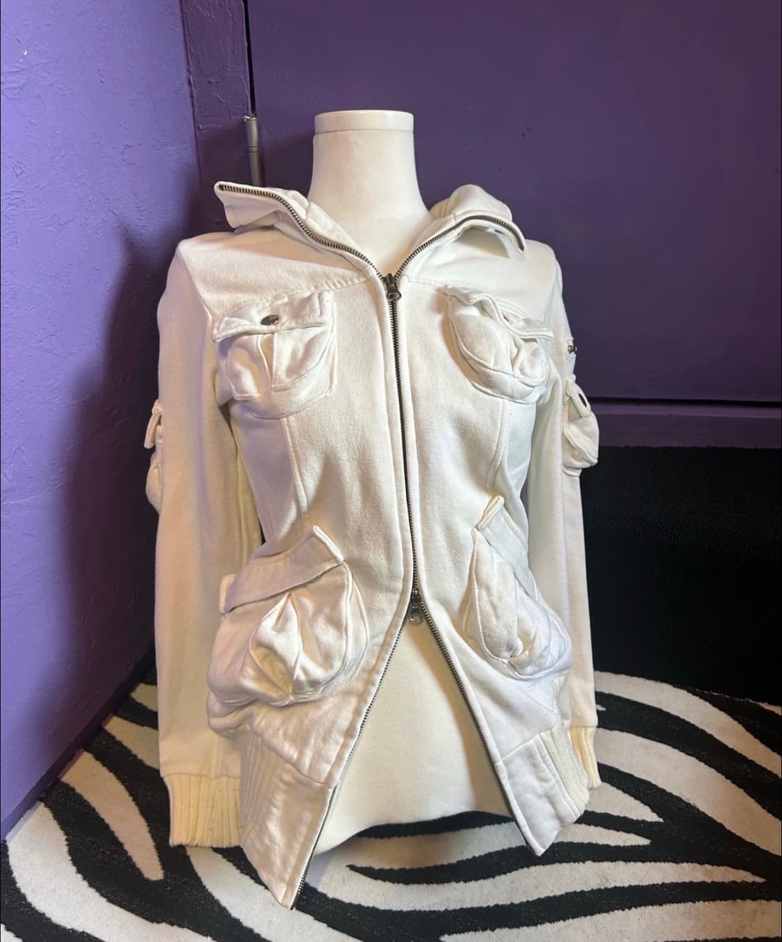 팝걸빈티지 후드집업 후드 갸루 펑크 와투케 y2k 큐빈 레테 샵502 상품이미지3