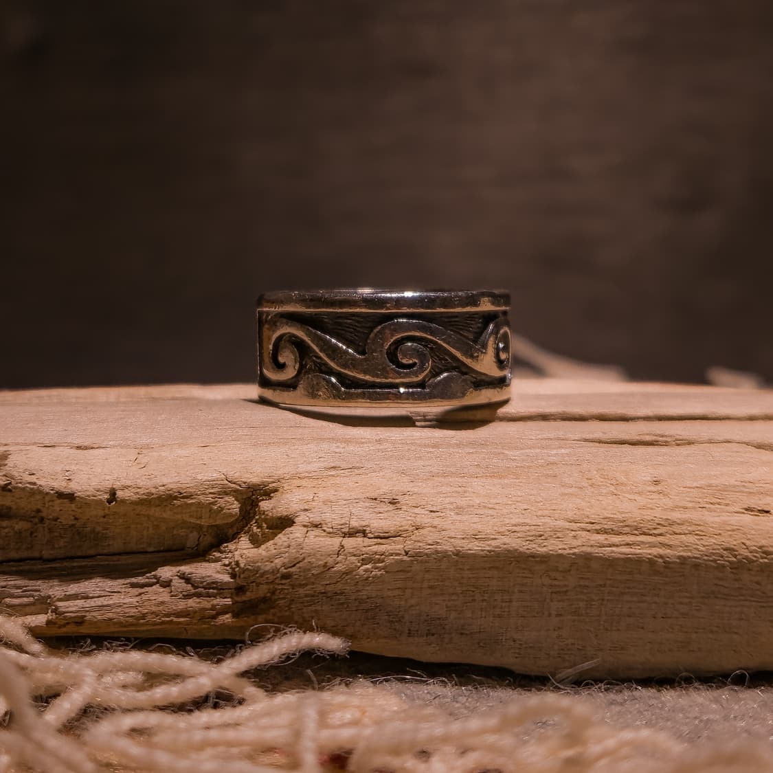 Hopi Signed Overlay Sterling Silver Ring 상품이미지2