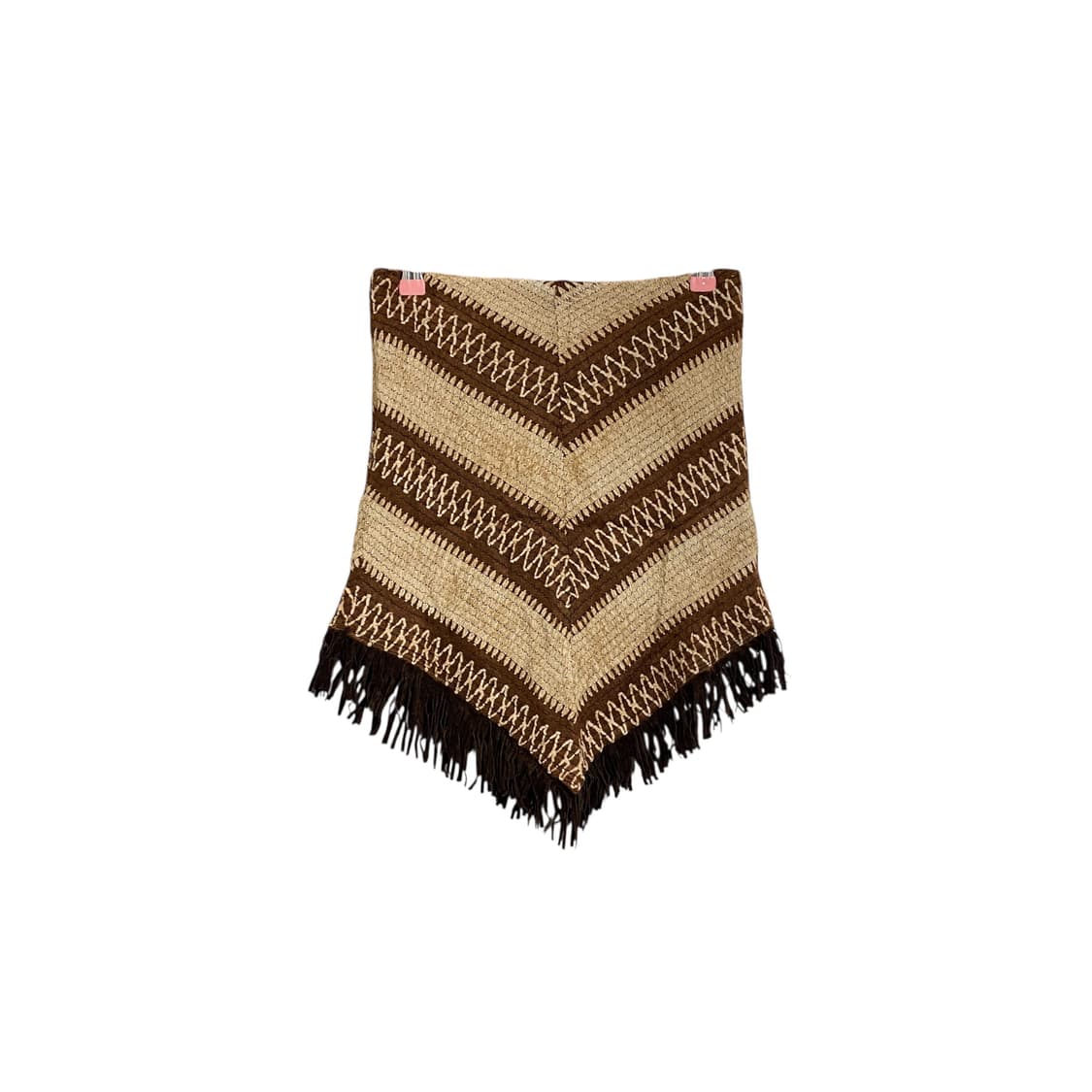 Knit tassel hippie brown pattern skirt  상품이미지1