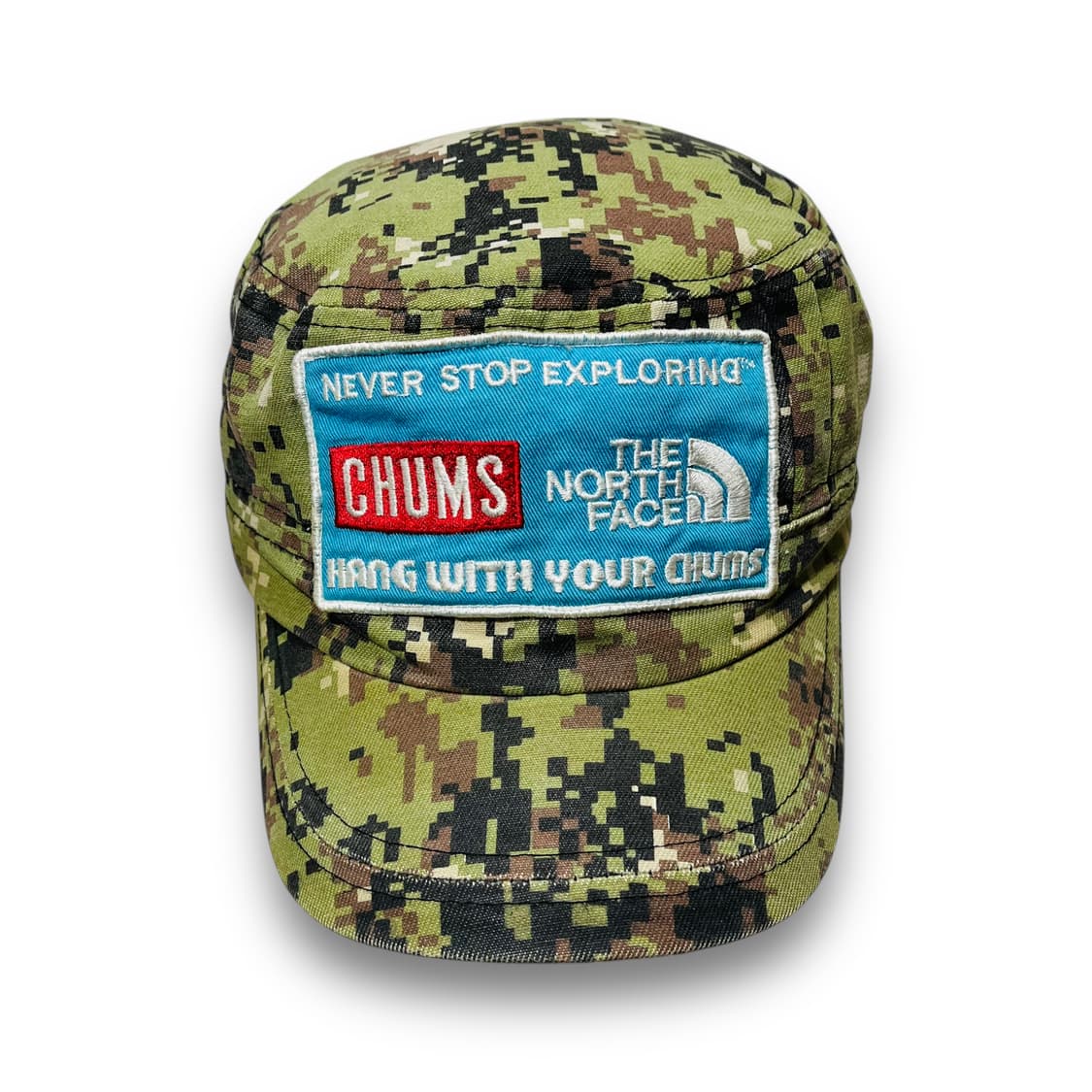 첨스 x 노스페이스 디지털 밀리터리 빈티지 군모 볼캡 상품이미지2