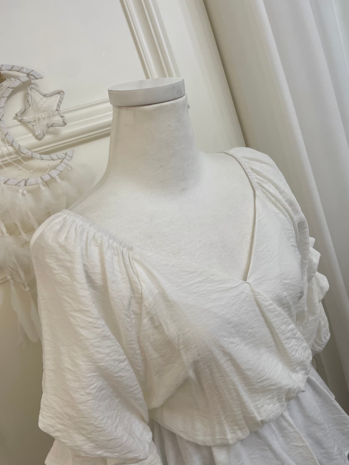 ivory pleats shirring waist banding blou 상품이미지8